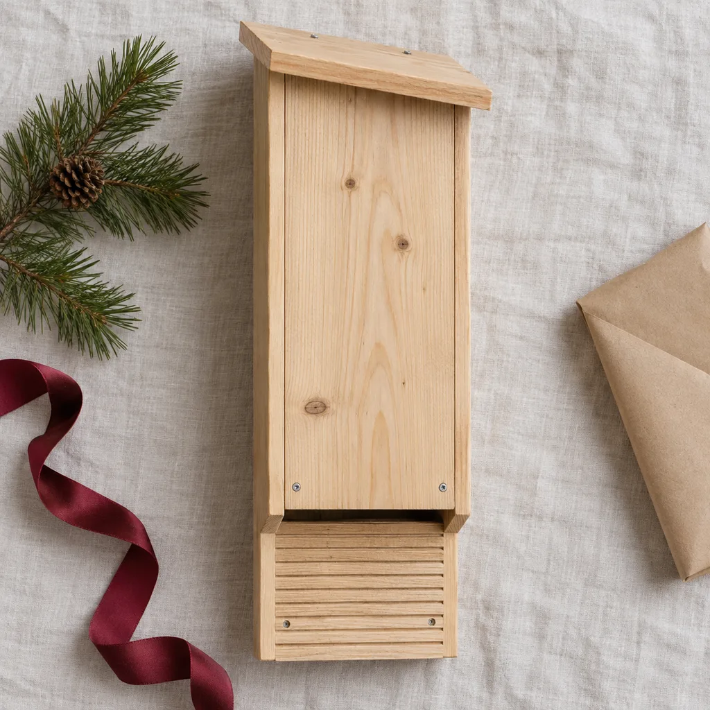 Representative photo-style image of wildlife bat roosting box — generated, not a specific product