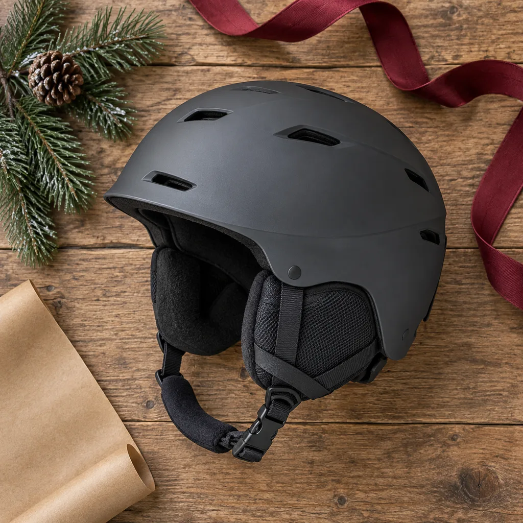 Representative photo-style image of winter sports helmet — generated, not a specific product