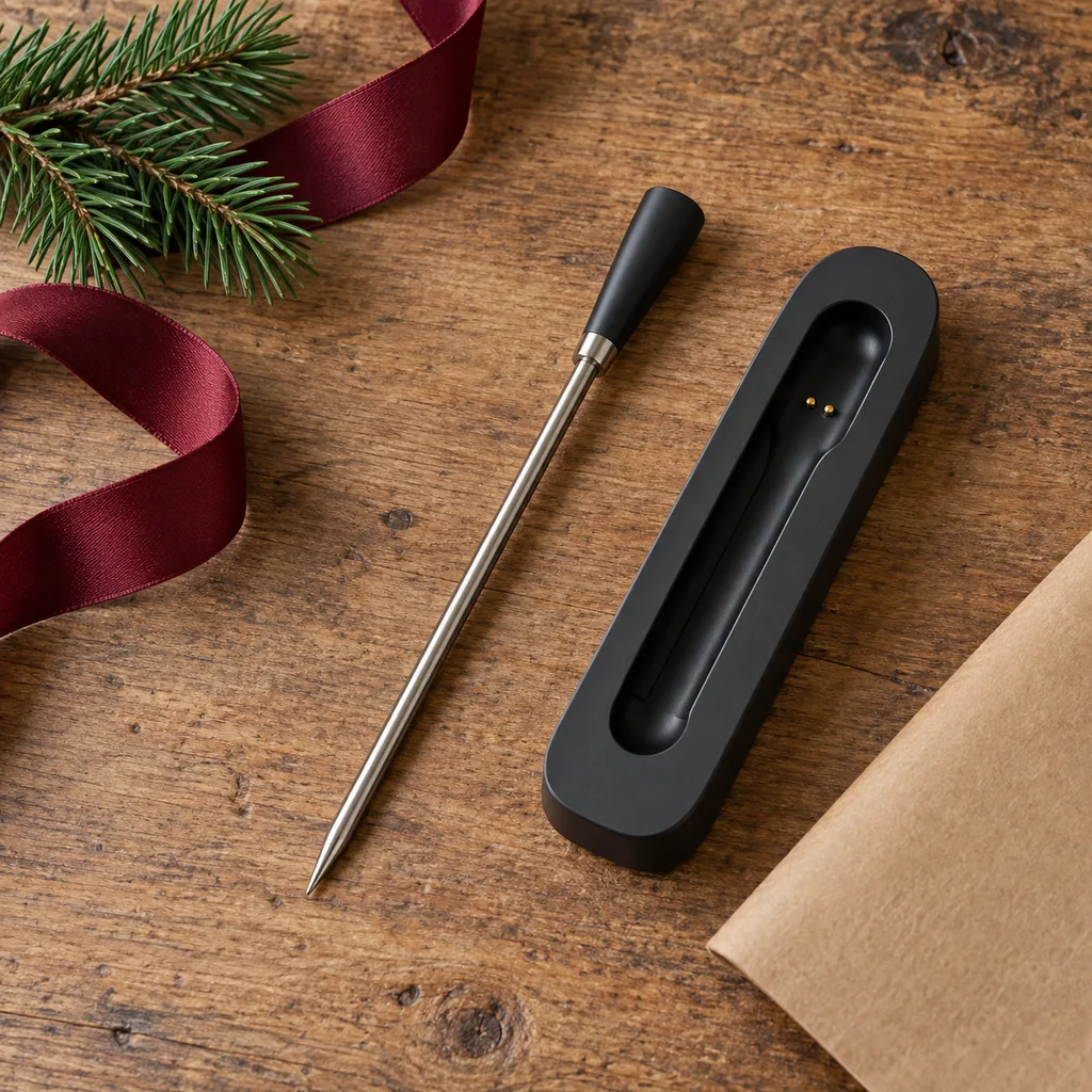 Representative photo-style image of wireless food thermometer — generated, not a specific product