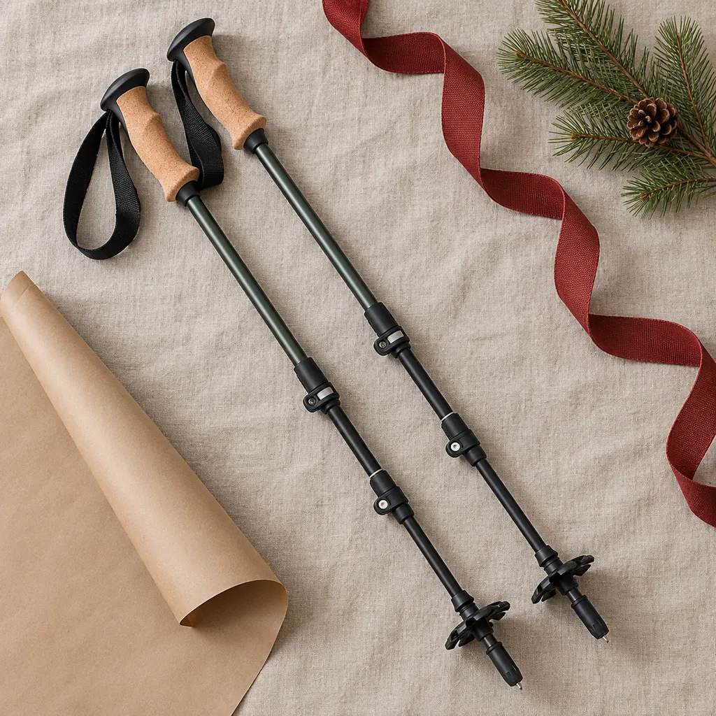 Representative photo-style image of women's specific fit trekking poles — generated, not a specific product