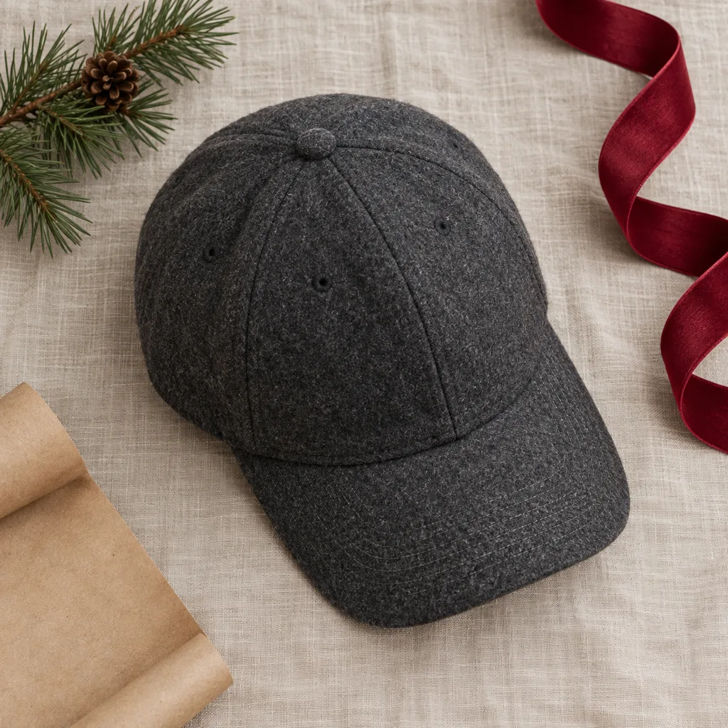 Representative photo-style image of wool blend winter cap — generated, not a specific product