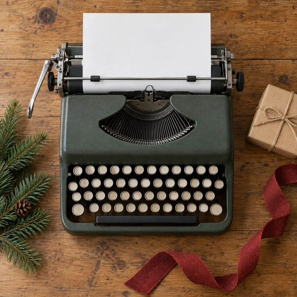 Representative photo-style image of typewriter for writers — generated, not a specific product