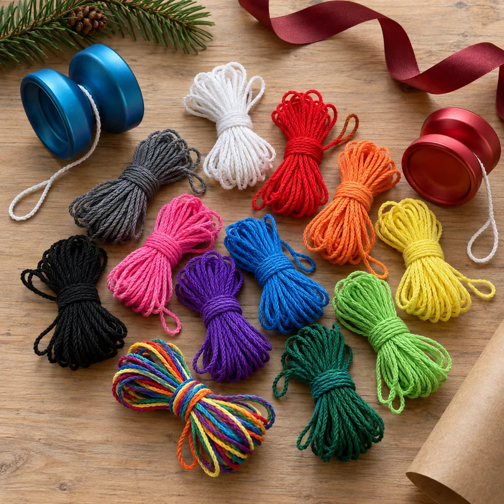 Representative photo-style image of yo-yo string bulk assortment — generated, not a specific product